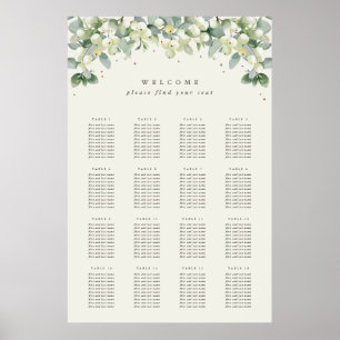 24x36" 16 Tische mit 10 Sitzen Chart Poster