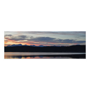 24X8 Hood Canal und die Olympic Mountains bei Sonn Fotodruck
