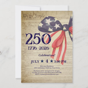250 4. Juli Patriotische USA-Verfassungspartei Einladung