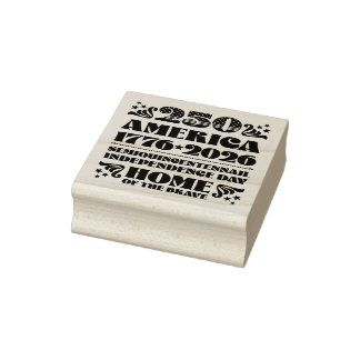 250 America Independence Day 2026 Wood Art Briefma Gummistempel