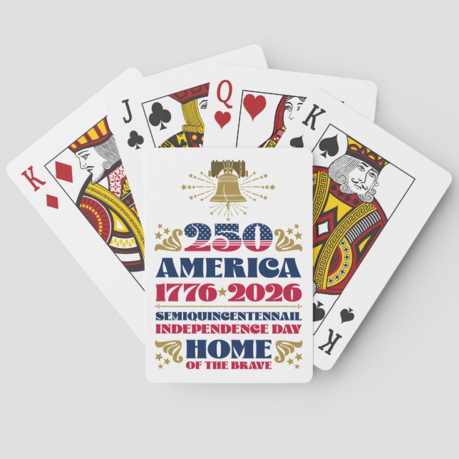 250 America Liberty Bell Classic Spielkarten (Rückseite)