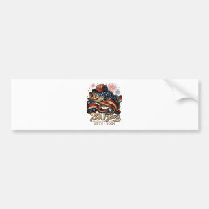 250 Amerika 1776 2026 Bassfischen USA-Flagge Autoaufkleber