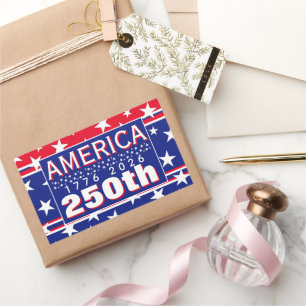 250 AMERIKA 1776 2026 RECHTECKIGER AUFKLEBER