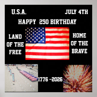 250 AMERIKA GEBURTSTAGSPoster Poster