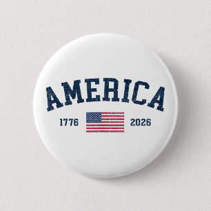 250 Amerika Jahre Flagge USA 4. Juli 2026 Button
