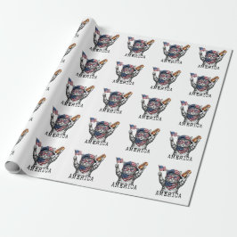 250. Amerika Liberty Free Patriotische Streifen Ka Geschenkpapier
