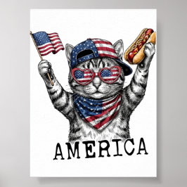 250. Amerika Liberty Free Patriotische Streifen Ka Poster