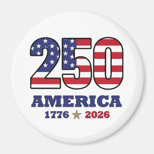 250 Amerika Patriotisches Flaggen-Design 1776 20 Magnet