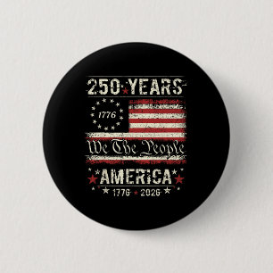 250. amerikanischer Jahrestag Unabhängigkeit 250 J Button