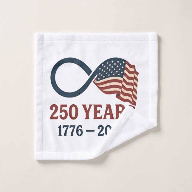 250 Anniversaire 1776-2026 USA Patriotique (Gant de toilette)