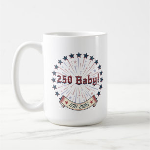 250 Baby America 250 Patriotisches Feuerwerk-Desig Kaffeetasse
