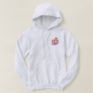 250 bestickte Herren leichte graue Kapuzenjacke Bestickter Hoodie