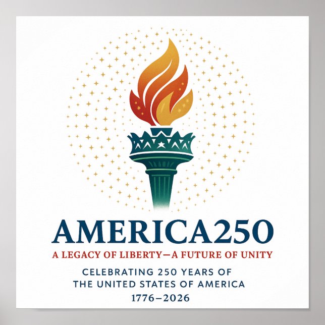 250 Birthday of the USA  Poster (Vorne)