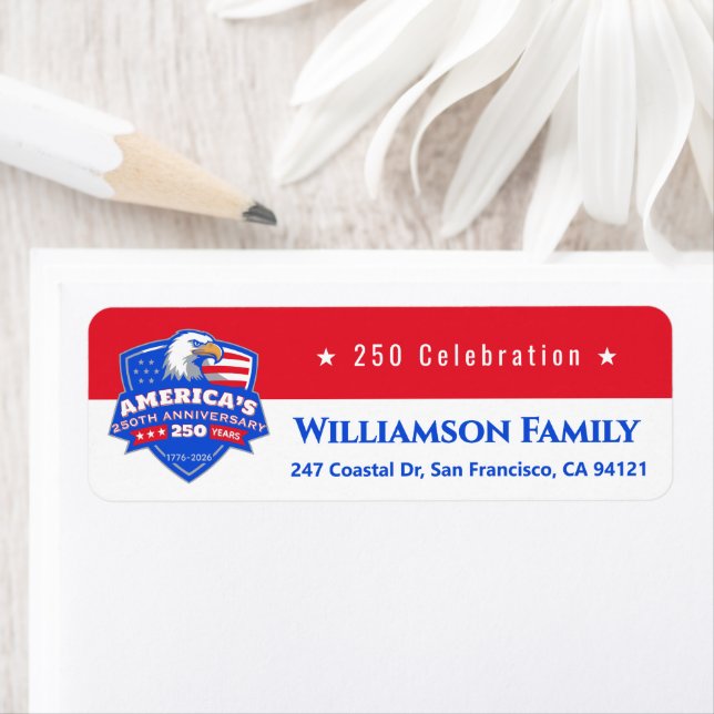 250 Celebration Patriotic Custom Return Address (Insitu)