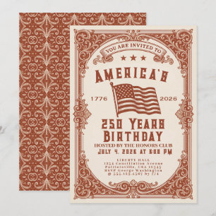 250. Geburtstag der USA Einladung