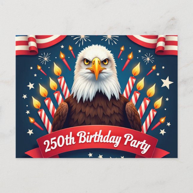250. Geburtstag Einladungspostkarte (Vorderseite)