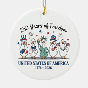 250. Jahr der Unabhängigkeit der USA, Patriotische Keramik Ornament