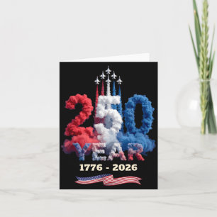 250-Jahr-Feier 1776 2026 Amerika Stolz 4. Juli Karte