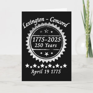 250 Jahre 1775 2025 Concord Lexington Revolutionär Karte