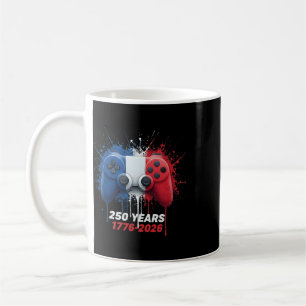 250 Jahre 1776-2026 250. Geburtstag Gaming Gamer V Kaffeetasse