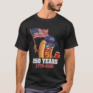250 Jahre 1776-2026 250. Geburtstag Hotdog T-Shirt