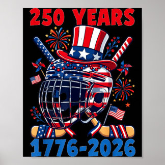 250 Jahre 1776 2026 250. Jubiläum Eishockey Poster