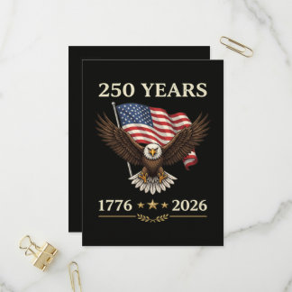 250 Jahre 1776 2026 Adler Amerikanische Flagge Einladungspostkarte
