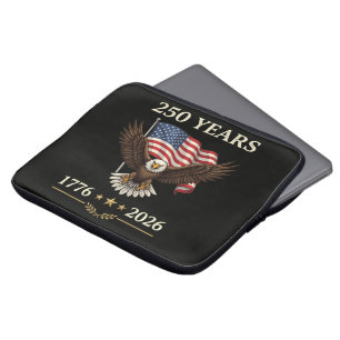 250 Jahre 1776 2026 Adler Amerikanische Flagge Laptopschutzhülle