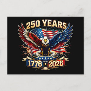250 Jahre 1776 2026 Amerikanischer Adler Patriotis Postkarte