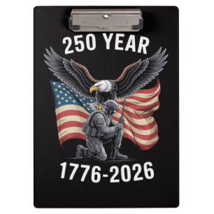 250 Jahre 250. Jubiläum USA 4. Juli  Klemmbrett