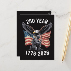 250 Jahre 250. Jubiläum USA 4. Juli  Postkarte
