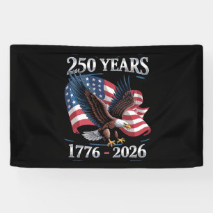 250 Jahre 4. Juli Adler USA-Flagge 1776 2026 Banner