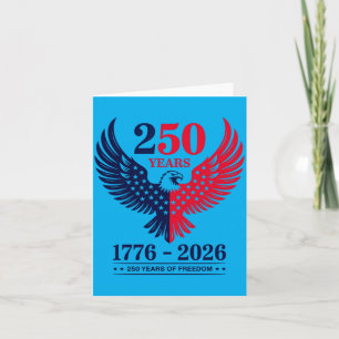 250 Jahre Adler Amerikanische Flagge 250. Jubiläum Karte