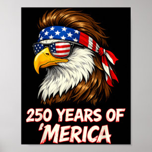 250 Jahre America Eagle 4. Juli USA Männer Poster
