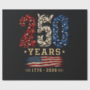 250 Jahre American Eagle Flag Patriotic  Geschenkpapier