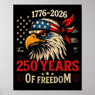 250 Jahre American Flag Anniversary USA 250. Gebur Poster