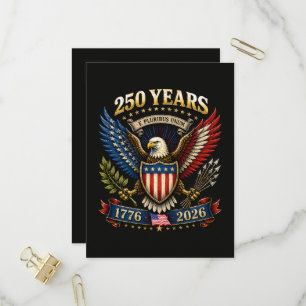 250 Jahre Amerika 1776 2026 250. Jubiläum Einladungspostkarte