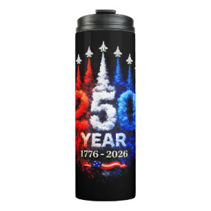 250 Jahre Amerika 1776 2026 250. USA Patriotisch 4 Thermosbecher