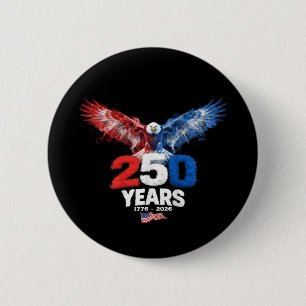 250 Jahre Amerika 1776 2026 250. USA Patriotisch Button