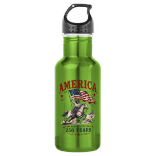 250 Jahre Amerika 1776 2026 Patriotischer Cowboy Edelstahlflasche