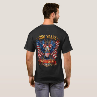 250 Jahre Amerika 1776 2026 Vorderseite und Rückse T-Shirt
