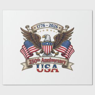 250 Jahre Amerika 250. 4. Juli Jubiläum 1 Geschenkpapier