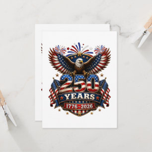 250 Jahre Amerika 250. Jubiläum 4. Juli Einladung