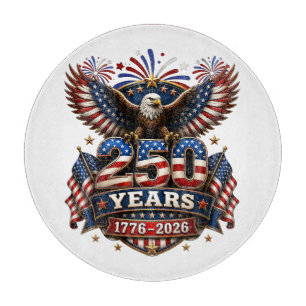 250 Jahre Amerika 250. Jubiläum 4. Juli Schneidebrett