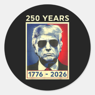 250 Jahre Amerika-Jubiläum 1776 2026 250 Jahre Runder Aufkleber