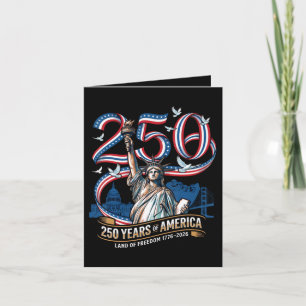 250 Jahre Amerika-Jubiläum 1776 2026 Feiertagskarte