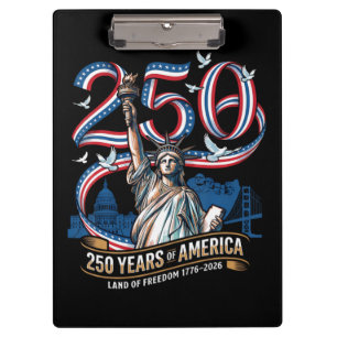 250 Jahre Amerika-Jubiläum 1776 2026 Klemmbrett