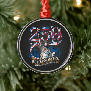 250 Jahre Amerika-Jubiläum 1776 2026 Ornament Aus Metall