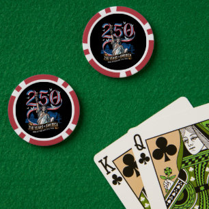 250 Jahre Amerika-Jubiläum 1776 2026 Pokerchips