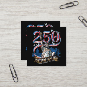 250 Jahre Amerika-Jubiläum 1776 2026 Quadratische Visitenkarte